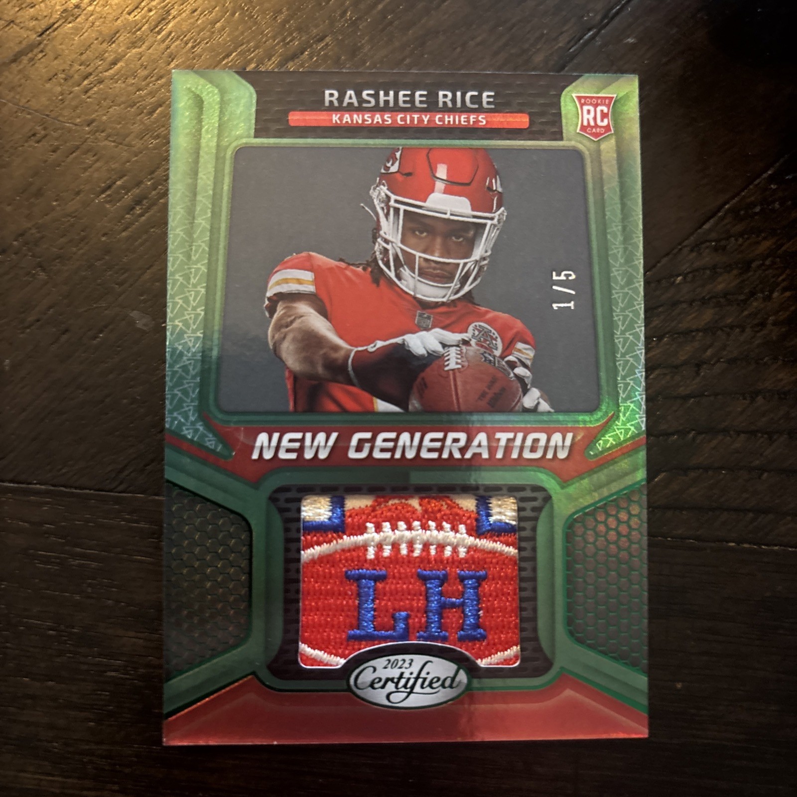 2023 New Generation Rashee Rice Rookie Lamar Hunt Patch Tri-Color 1/5 Emerald