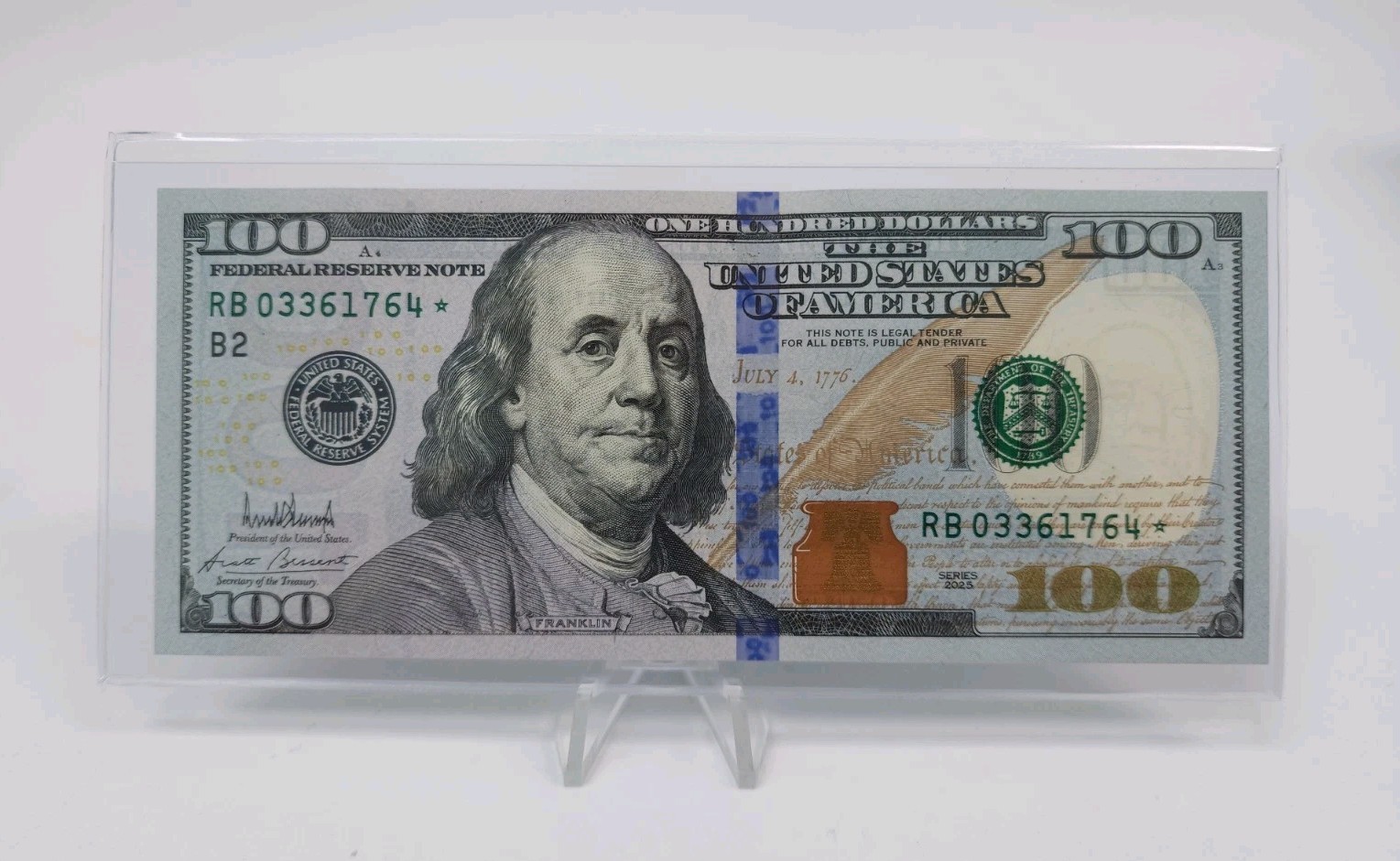 Donald Trump Signature 2025 $100 Dollar Bill Star Note 🌟