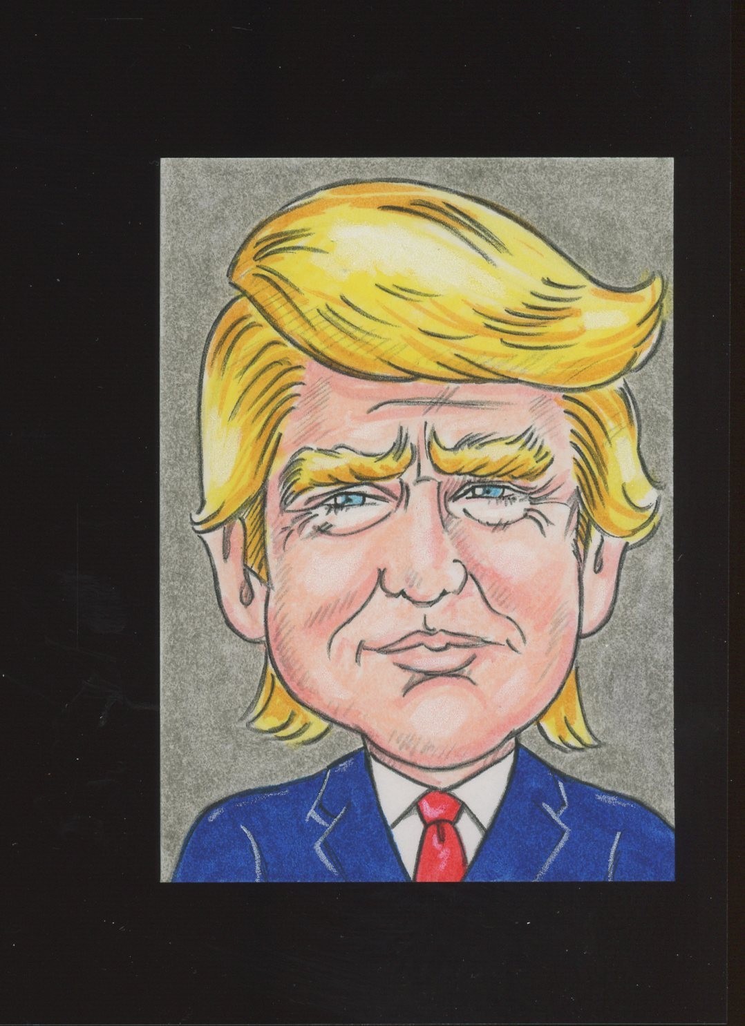 Dante Signed 2016 Decision Donald Trump Sketch Card Artist AUTO 1/1