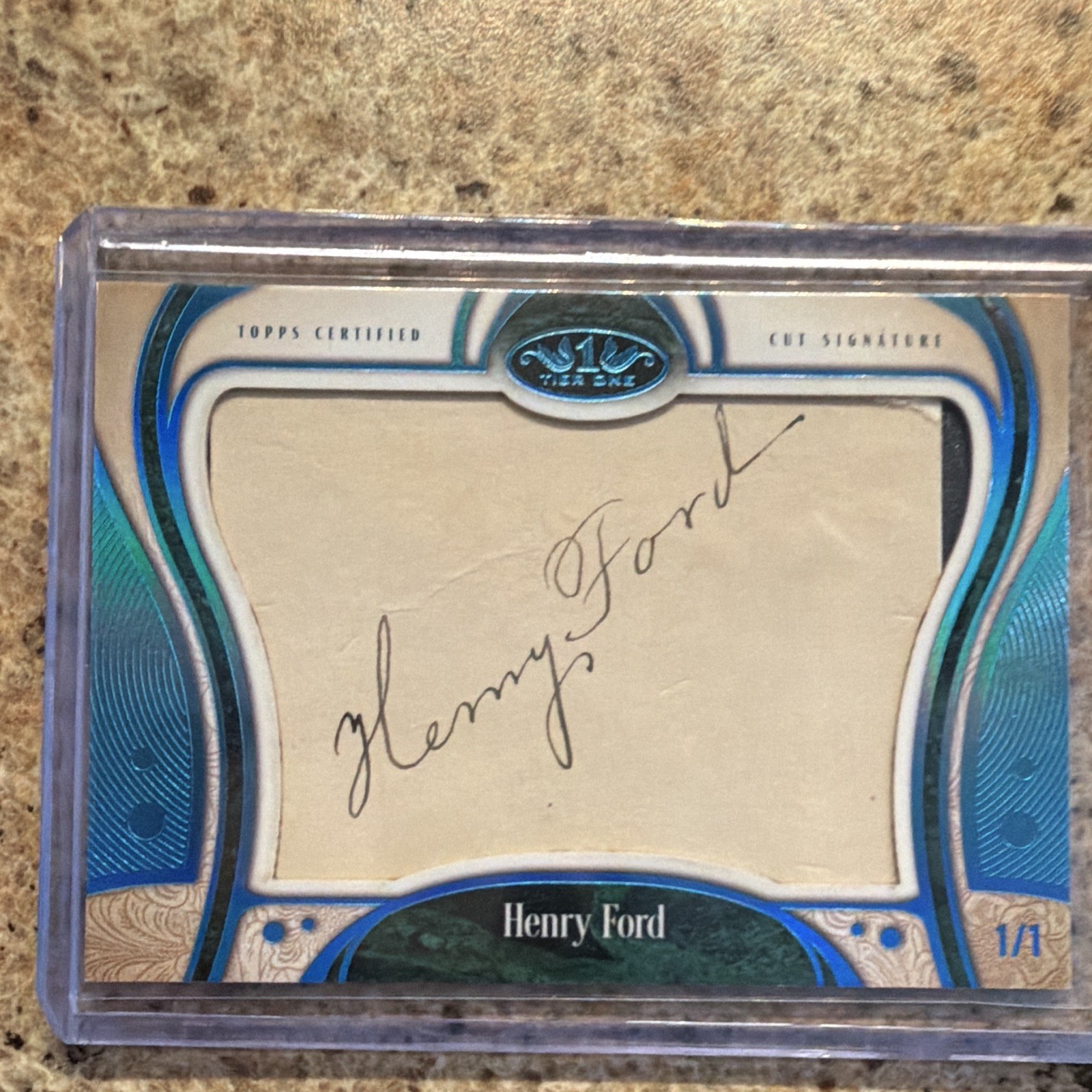 2026 Topps Tier One Henry Ford Cut Signatures Auto  #T1CS-HF 1/1